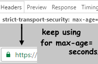 TLS Strict Transport Security HTTP header